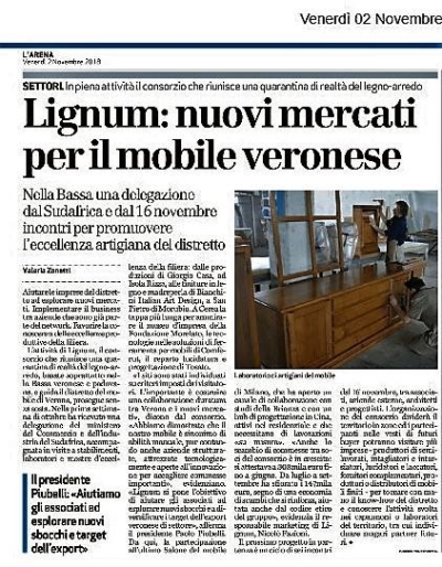 lignum consorzio distretto mobile verona padova rovigo_stampa_arena_import export